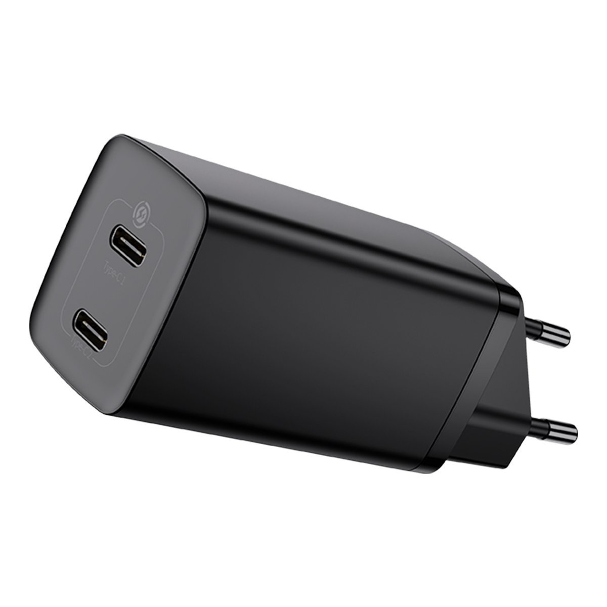 Ładowarka sieciowa Baseus GaN2 Lite 65W, 2x USB Typ-C Quick Charge 3.0 (azotek galu) czarna (CCGAN2L-E01)