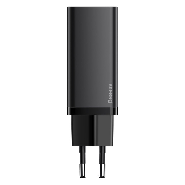 Zdjęcie produktu: Ładowarka sieciowa Baseus GaN2 Lite 65W, 2x USB Typ-C Quick Charge 3.0 (azotek galu) czarna (CCGAN2L-E01)