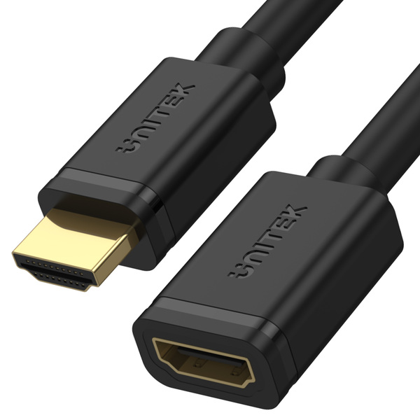Zdjęcie produktu: Kabel przedłużacz HDMI męski do HDMI żeński 2.0 Unitek 2m - czarny (Y-C165K)
