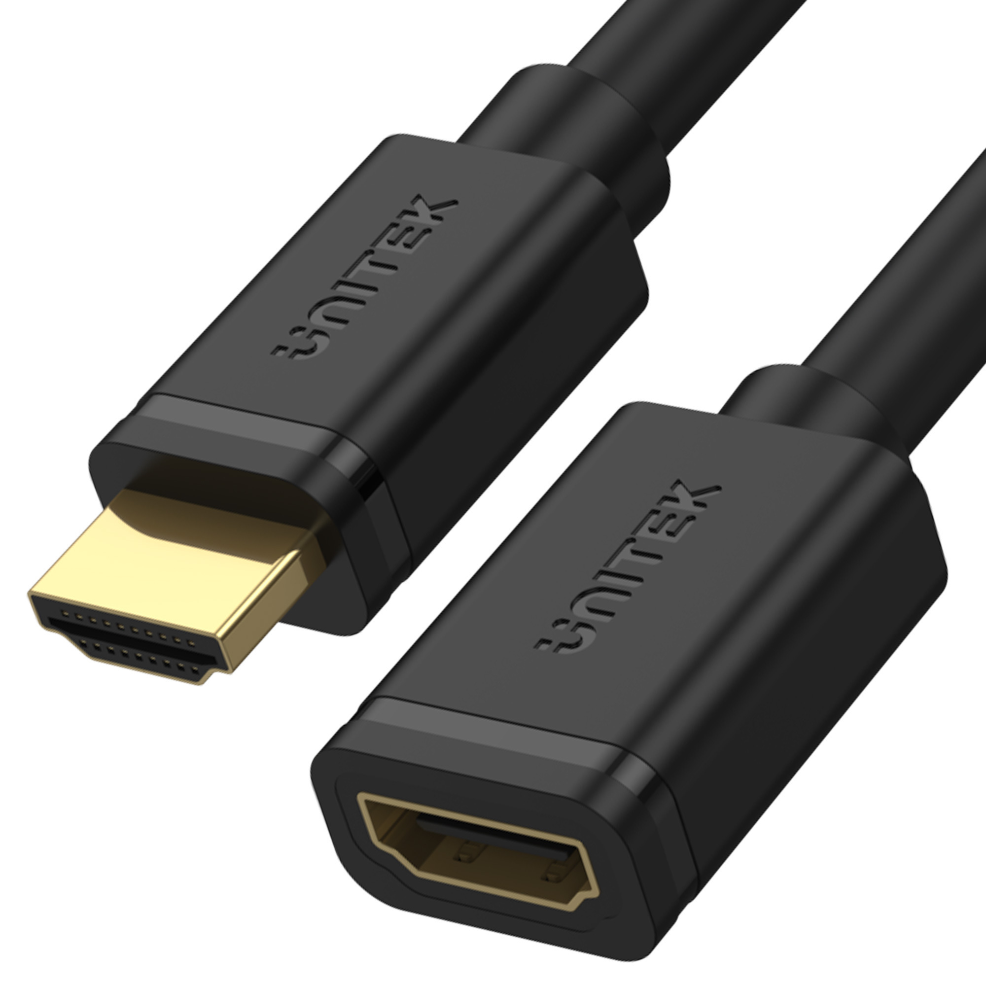 Kabel przedłużacz HDMI męski do HDMI żeński 2.0 Unitek 2m - czarny (Y-C165K)