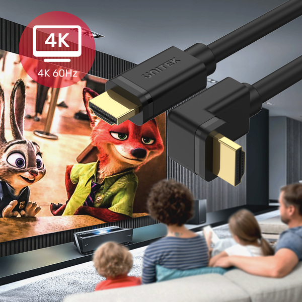 Zdjęcie produktu: Kabel HDMI 2.0 Unitek kątowy 90 3m (Y-C1002) Zdjęcie produktu: Kabel HDMI 2.0 Unitek kątowy 90 3m (Y-C1002)