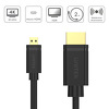 Miniatura zdjęcia: Kabel micro HDMI - HDMI 2.0 Unitek 4K 60Hz 2 m (Y-C182)