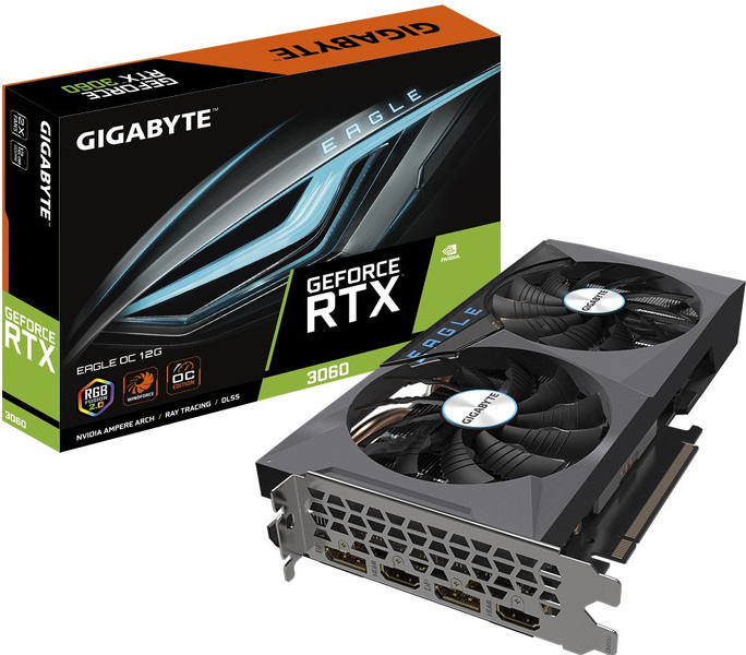 Zdjęcie produktu: Gigabyte GeForce RTX 3060 EAGLE OC 12GB GDDR6 LHR (GV-N3060EAGLE OC-12GD 2.0)