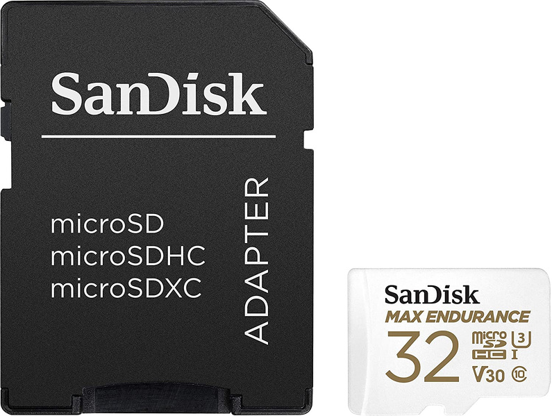 Zdjęcie produktu: Karta SanDisk Max Endurance (rejestratory i monitoring) microSDHC 32GB 100/40 MB/s V30 + Adapter SD (SDSQQVR-032G-GN6IA)