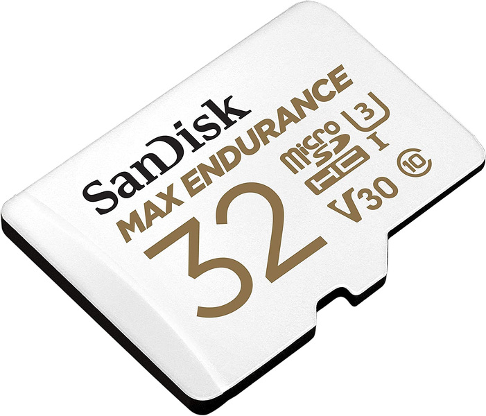 Zdjęcie produktu: Karta SanDisk Max Endurance (rejestratory i monitoring) microSDHC 32GB 100/40 MB/s V30 + Adapter SD (SDSQQVR-032G-GN6IA)
