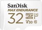 Miniatura zdjęcia: Karta SanDisk Max Endurance (rejestratory i monitoring) microSDHC 32GB 100/40 MB/s V30 + Adapter SD (SDSQQVR-032G-GN6IA)