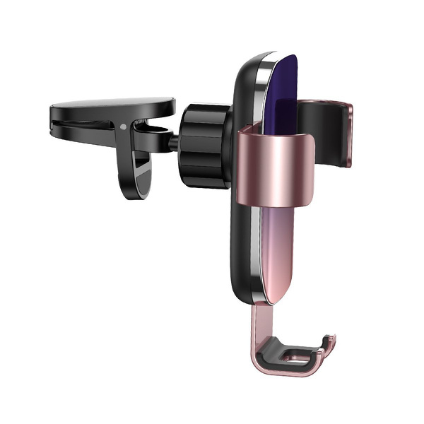 Zdjęcie produktu: Samochodowy uchwyt grawitacyjny do telefonu Baseus Glaze aluminiowy - różowy (SUYL-LG04)