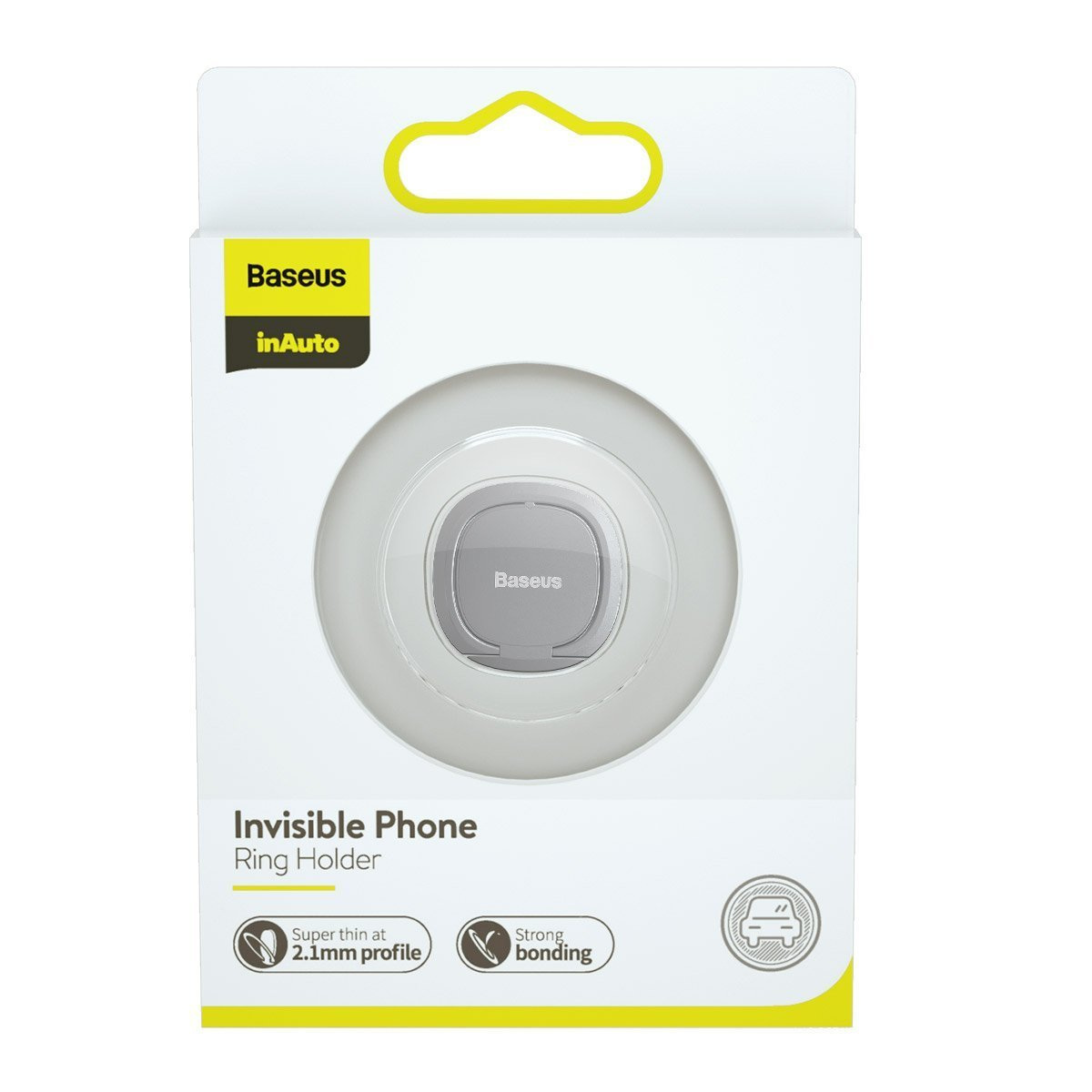 Uchwyt pierścień, ring holder Baseus Invisible do telefonu - srebrny (SUYB-0S)