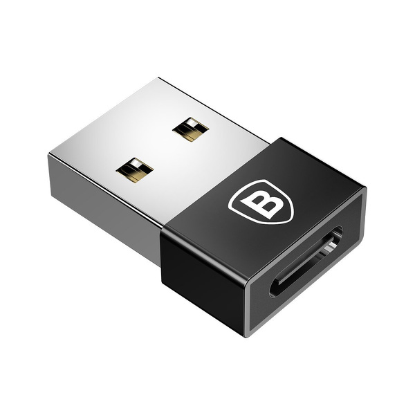 Zdjęcie produktu: Adapter Baseus Exquisite USB do USB Type-C 2,4A - czarny (CATJQ-A01)