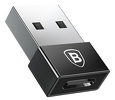 Miniatura zdjęcia: Adapter Baseus Exquisite USB do USB Type-C 2,4A - czarny (CATJQ-A01)