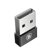 Miniatura zdjęcia: Adapter Baseus Exquisite USB do USB Type-C 2,4A - czarny (CATJQ-A01)