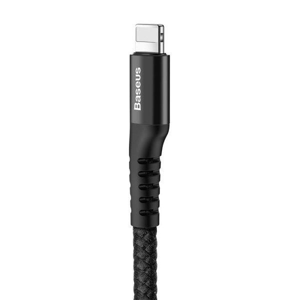Zdjęcie produktu: Kabel przewód USB - Lightning / iPhone 100cm Baseus Spring sprężynowy 2A - czarny (CALSR-01)