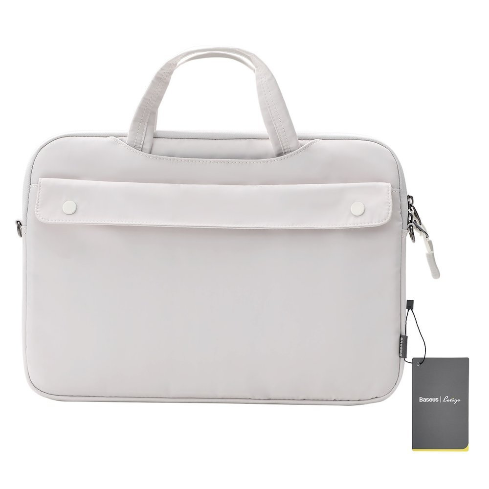 Torba na laptopa Baseus Basics Series elegancka na laptopa MacBook do 13' - biała (LBJN-G02)