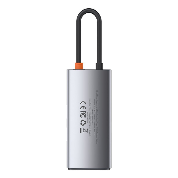 Zdjęcie produktu: Hub USB 4w1 Baseus Metal Gleam Series, USB TYP-C do USB 3.0 + USB 2.0 + HDMI + USB-C PD (CAHUB-CY0G)