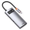 Miniatura zdjęcia: Hub USB 4w1 Baseus Metal Gleam Series, USB TYP-C do USB 3.0 + USB 2.0 + HDMI + USB-C PD (CAHUB-CY0G)