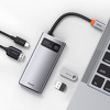 Miniatura zdjęcia: Hub USB 4w1 Baseus Metal Gleam Series, USB TYP-C do USB 3.0 + USB 2.0 + HDMI + USB-C PD (CAHUB-CY0G)