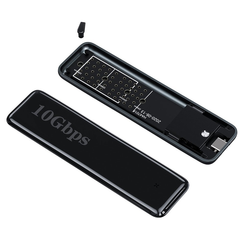 Obudowa zewnętrzna na dysk SSD M.2 (PCIe/NVMe) Baseus USB 3.2 Gen2 Typ-C SuperSpeed USB 10 Gbps M / M+B key + kabel USB Typ C szary - (CAYPH-F0G)