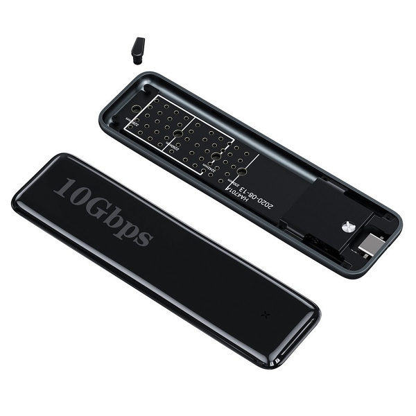 Zdjęcie produktu: Obudowa zewnętrzna na dysk SSD M.2 (PCIe/NVMe) Baseus USB 3.2 Gen2 Typ-C SuperSpeed USB 10 Gbps M / M+B key + kabel USB Typ C szary - (CAYPH-F0G)