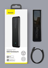 Miniatura zdjęcia: Obudowa zewnętrzna na dysk SSD M.2 (PCIe/NVMe) Baseus USB 3.2 Gen2 Typ-C SuperSpeed USB 10 Gbps M / M+B key + kabel USB Typ C szary - (CAYPH-F0G)