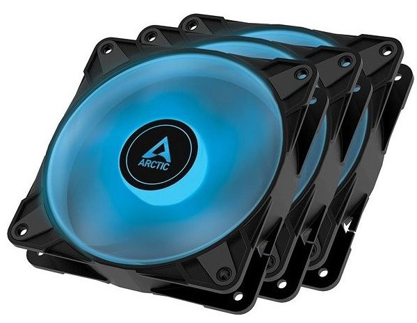 Wentylator Arctic P12 PWM PST RGB 120mm 0dB (Black) 3szt Value Pack