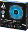 Miniatura zdjęcia: Wentylator Arctic P12 PWM PST RGB 120mm 0dB (Black) 3szt Value Pack