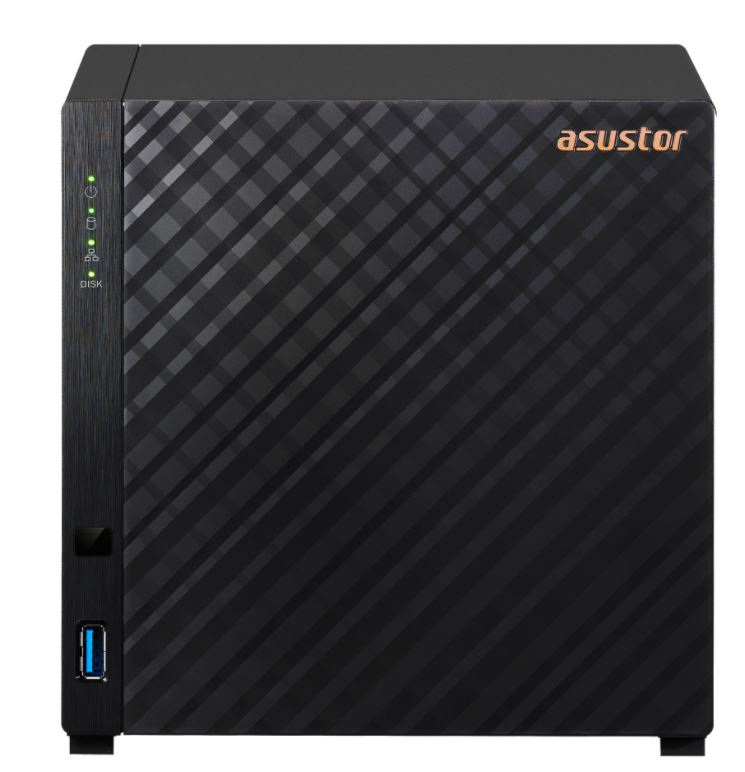 Serwer plików Asustor DRIVESTOR 4 AS1104T 4-bay, Realtek RTD1296. Quad-Core, 1.4GHz, 1GB DDR4. 2.5GbE x1. USB3.2 Gen1 x2