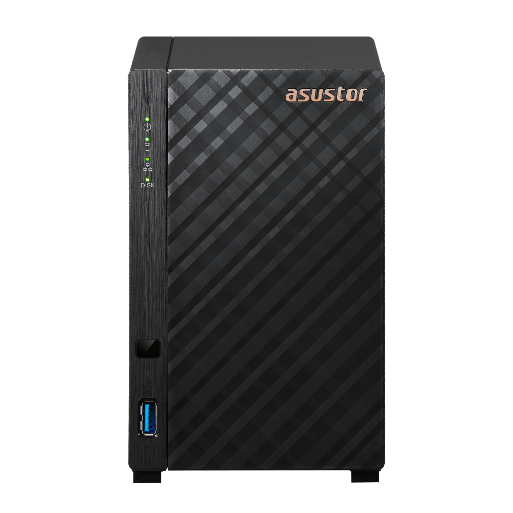 Serwer plików Asustor DRIVESTOR 2 AS1102T 2-bay, Realtek RTD1296. Quad-Core, 1.4GHz, 1GB DDR4, 2.5GbE x1, USB3.2 Gen1 x2