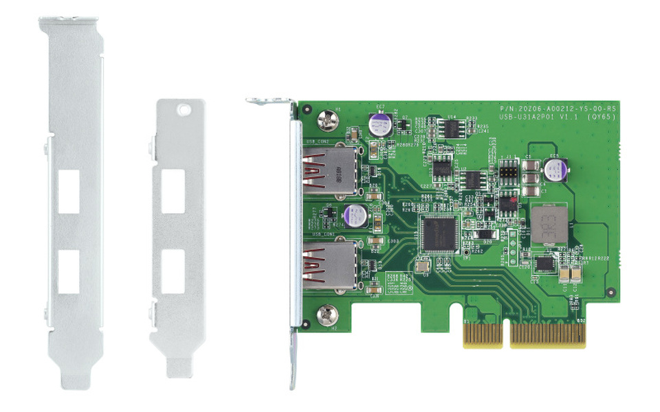 Zdjęcie produktu: Qnap QXP-10G2U3A USB 3.2 Gen 2 dual-port PCIe expansio