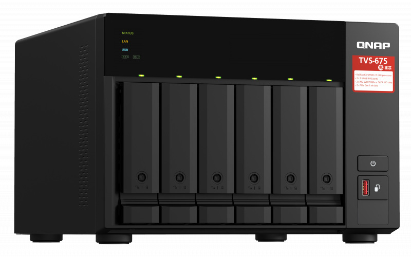 QNAP TVS-675-8G 6-Bay ZhaoXin KX-U6580 8 GB DDR4