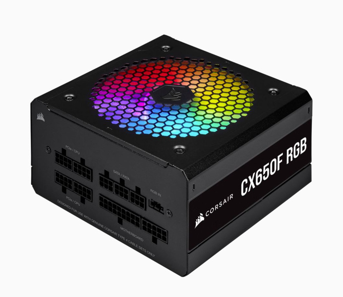 Zdjęcie produktu: Zasilacz Corsair CX650F RGB 650W Czarny (CP-9020217-EU) Zdjęcie produktu: Zasilacz Corsair CX650F RGB 650W Czarny (CP-9020217-EU)
