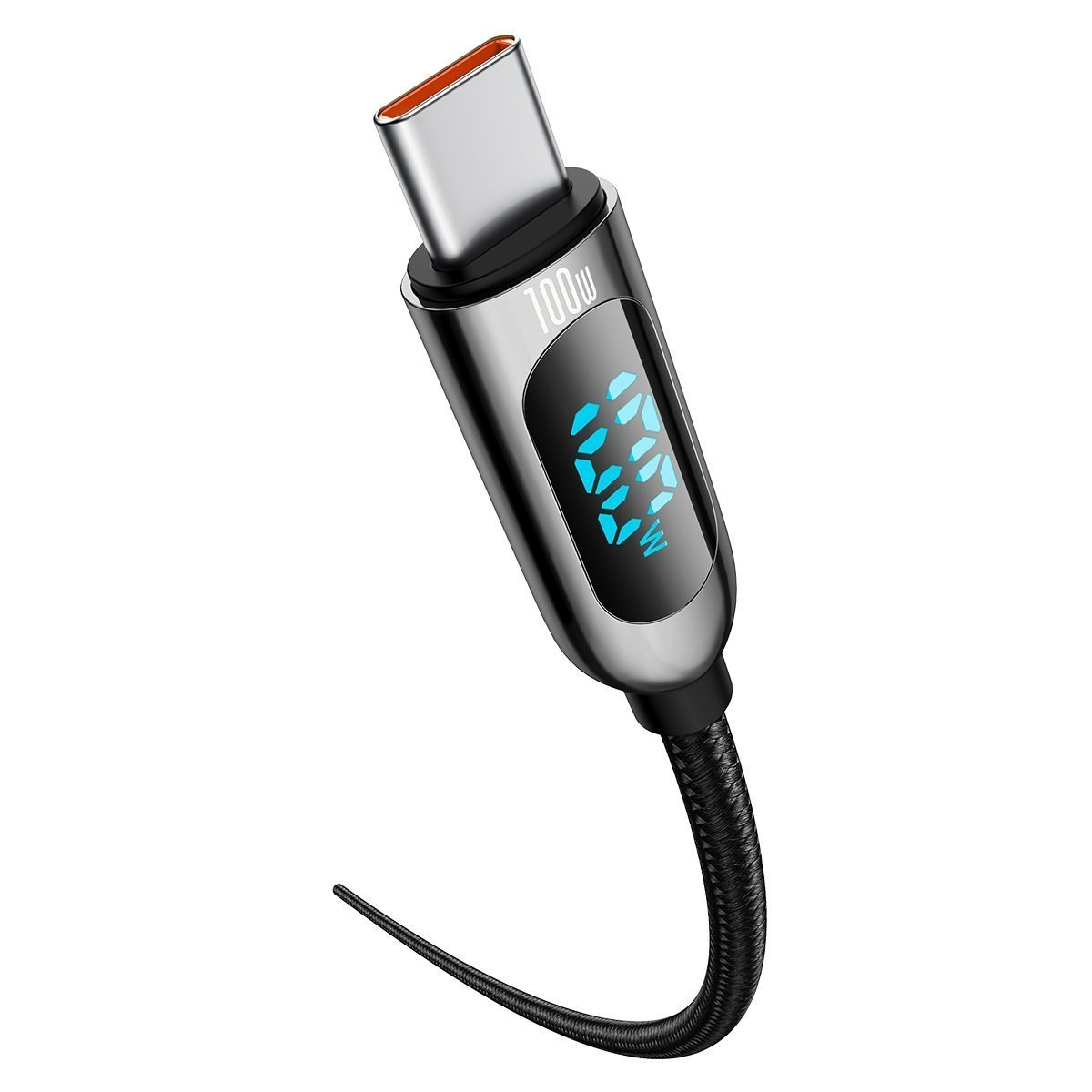 Kabel przewód USB Typ-C do Typ-C 100cm Baseus Display LCD Quick Charge 100W, PD z obsługą szybkiego ładowania - czarny (CATSK-B01) Kabel przewód USB Typ-C do Typ-C 100cm Baseus Display LCD Quick Charge 100W, PD z obsługą szybkiego ładowania - czarny (CATSK-B01)