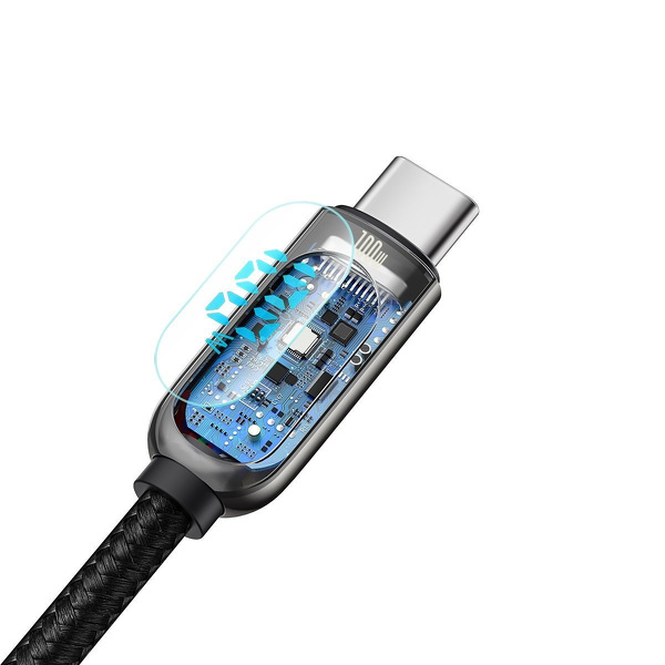 Zdjęcie produktu: Kabel przewód USB Typ-C do Typ-C 100cm Baseus Display LCD Quick Charge 100W, PD z obsługą szybkiego ładowania - czarny (CATSK-B01) Zdjęcie produktu: Kabel przewód USB Typ-C do Typ-C 100cm Baseus Display LCD Quick Charge 100W, PD z obsługą szybkiego ładowania - czarny (CATSK-B01)