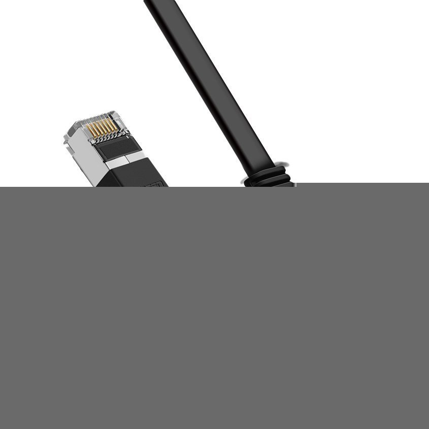 Płaski kabel sieciowy Patch Cable Ugreen High Speed, Ethernet RJ45, Gigabit, Cat.6, 5m - czarny (NW101 50187)