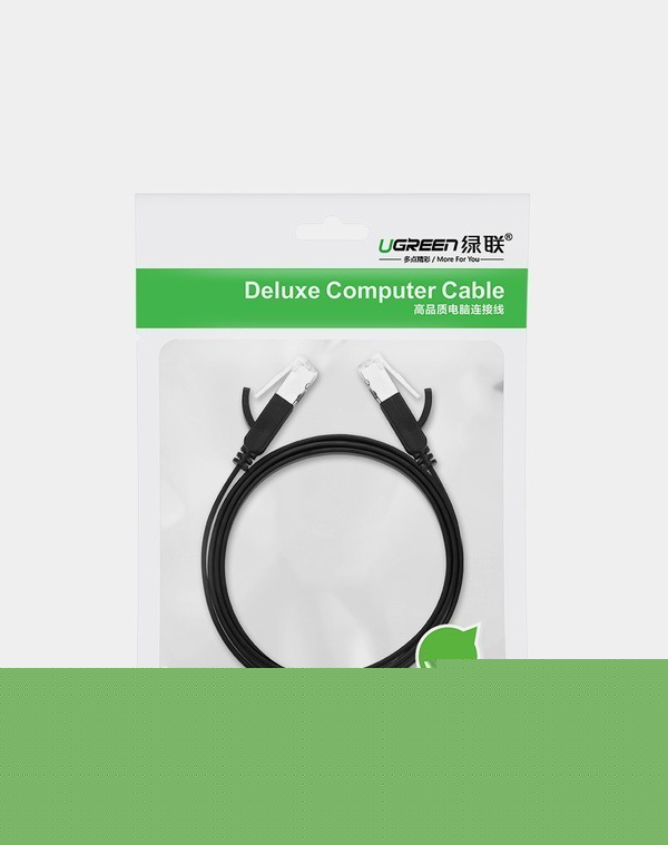 Zdjęcie produktu: Płaski kabel sieciowy Patch Cable Ugreen High Speed, Ethernet RJ45, Gigabit, Cat.6, 8m - czarny (NW101 50188)