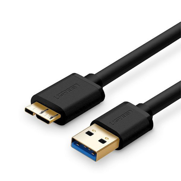 Zdjęcie produktu: Kabel USB 3.0 - micro USB 3.0 UGREEN 0.5m - czarny (10840)