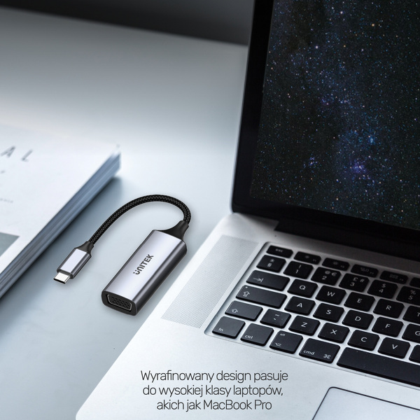 Zdjęcie produktu: Unitek Adapter USB Typ-C na VGA FullHD aluminiowy 15 cm (V1413A) Zdjęcie produktu: Unitek Adapter USB Typ-C na VGA FullHD aluminiowy 15 cm (V1413A)