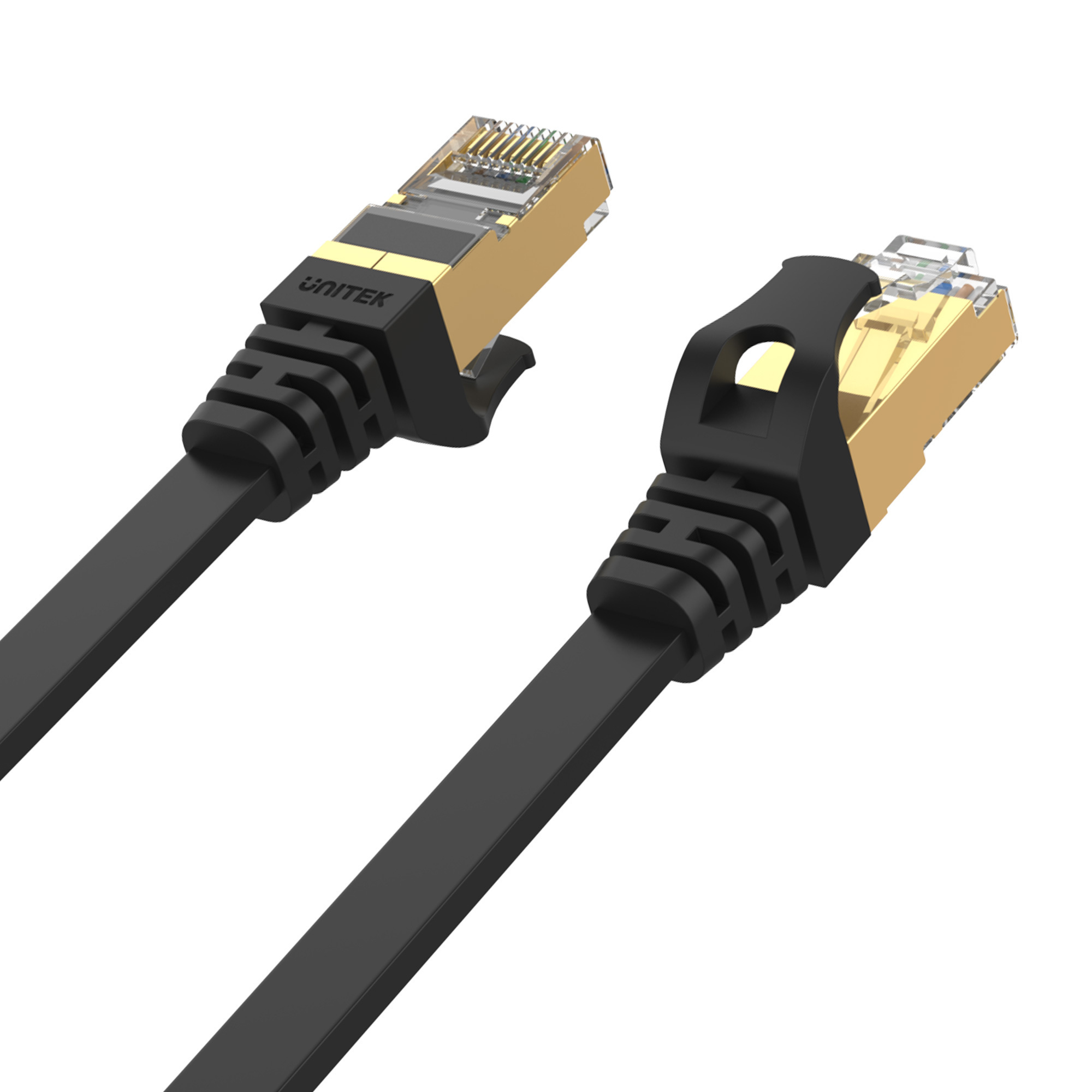 Unitek Patch Cable CAT.7 czarny 10M płaski (C1897BK-10M)