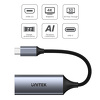 Miniatura zdjęcia: Unitek Adapter USB Typ-C na HDMI 2.0 4K@60Hz aluminiowy 15 cm (V1412A)