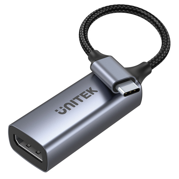 Zdjęcie produktu: Unitek Adapter USB Typ-C na DP 1.2 4K@60Hz aluminiowy 15 cm (V1411A)
