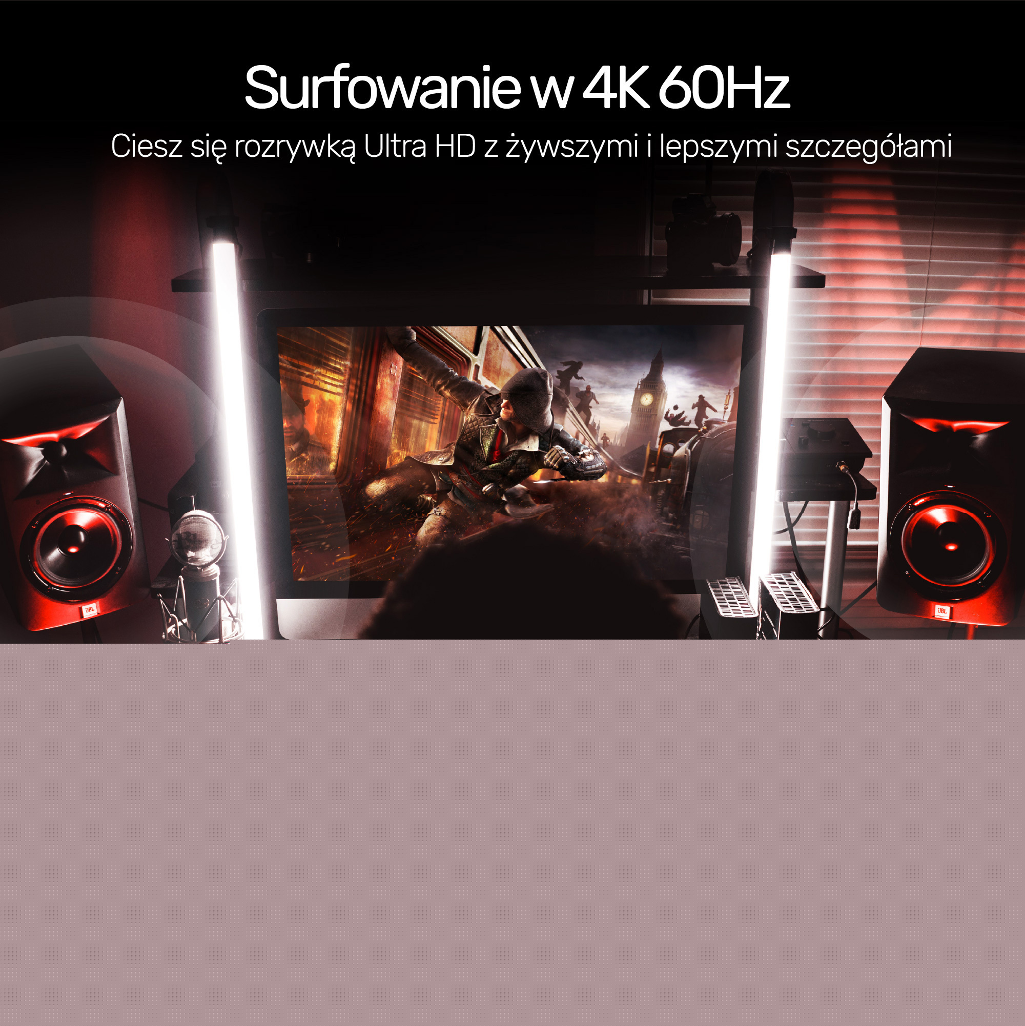 Unitek Adapter USB Typ-C na DP 1.2 4K@60Hz aluminiowy 15 cm (V1411A)