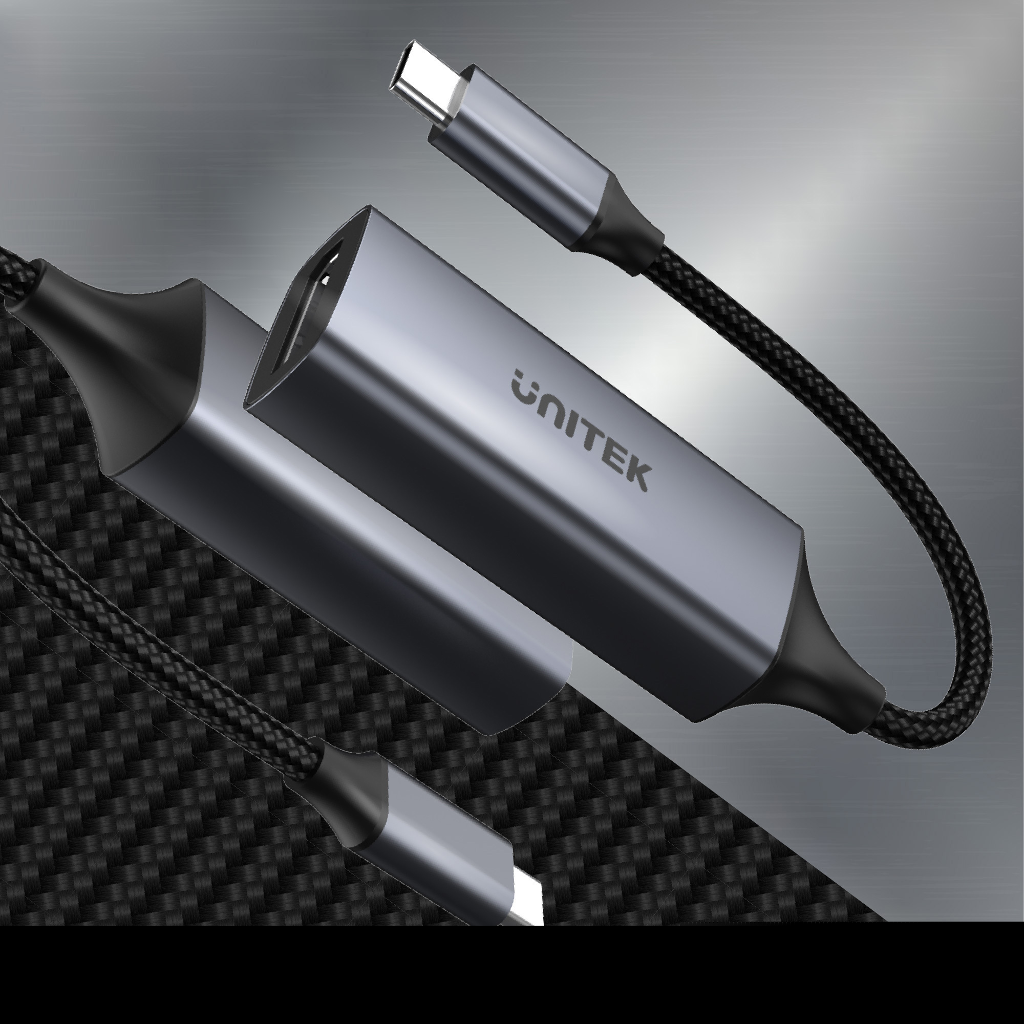 Unitek Adapter USB Typ-C na DP 1.2 4K@60Hz aluminiowy 15 cm (V1411A)