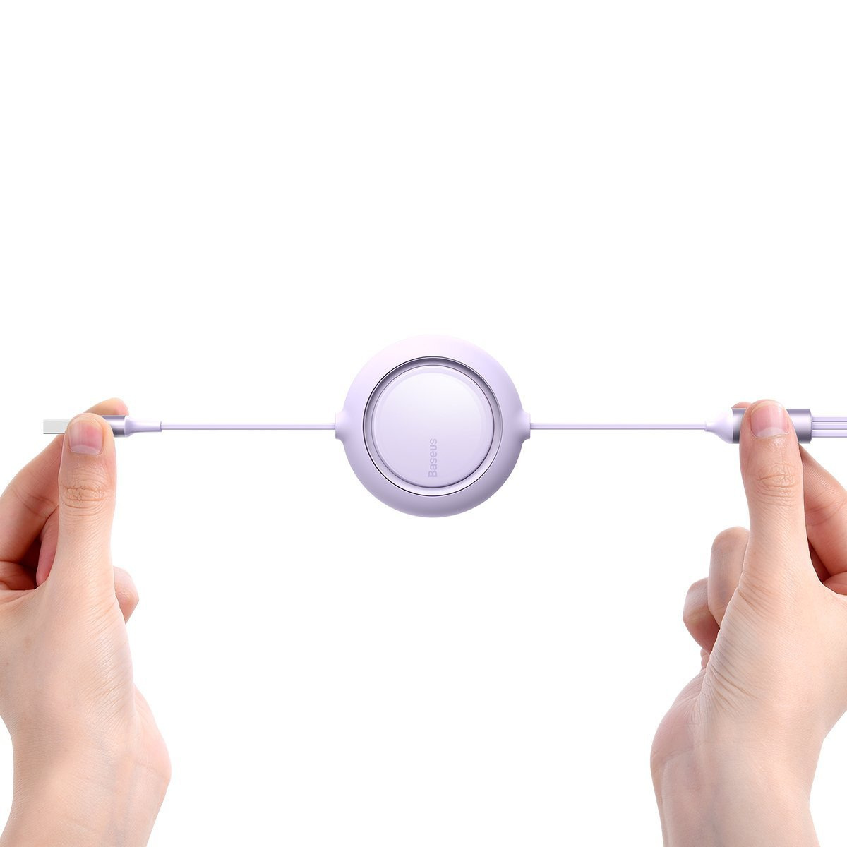 Kabel przewód USB zwijany Baseus Bright Mirror 3w1 Lightning / USB TYP-C / microUSB, 66W 1,2m - fioletowy (CAMLC-MJ05) Kabel przewód USB zwijany Baseus Bright Mirror 3w1 Lightning / USB TYP-C / microUSB, 66W 1,2m - fioletowy (CAMLC-MJ05)