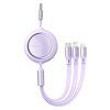 Miniatura zdjęcia: Kabel przewód USB zwijany Baseus Bright Mirror 3w1 Lightning / USB TYP-C / microUSB, 66W 1,2m - fioletowy (CAMLC-MJ05) Miniatura zdjęcia: Kabel przewód USB zwijany Baseus Bright Mirror 3w1 Lightning / USB TYP-C / microUSB, 66W 1,2m - fioletowy (CAMLC-MJ05)