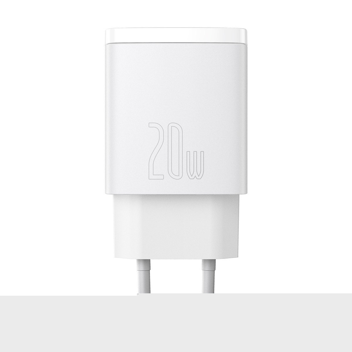 Ładowarka sieciowa Baseus Compact Quick Charger 3.0, 1x USB, 1x USB TYP-C PD 20W - biała (CCXJ-B02)