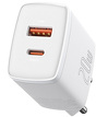 Ładowarka sieciowa Baseus Compact Quick Charger 3.0, 1x USB, 1x USB TYP-C PD 20W - biała (CCXJ-B02)
