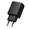 Miniatura zdjęcia: Ładowarka sieciowa Baseus Compact Quick Charger 3.0, 1x USB, 1x USB TYP-C PD 20W - czarna (CCXJ-B01)