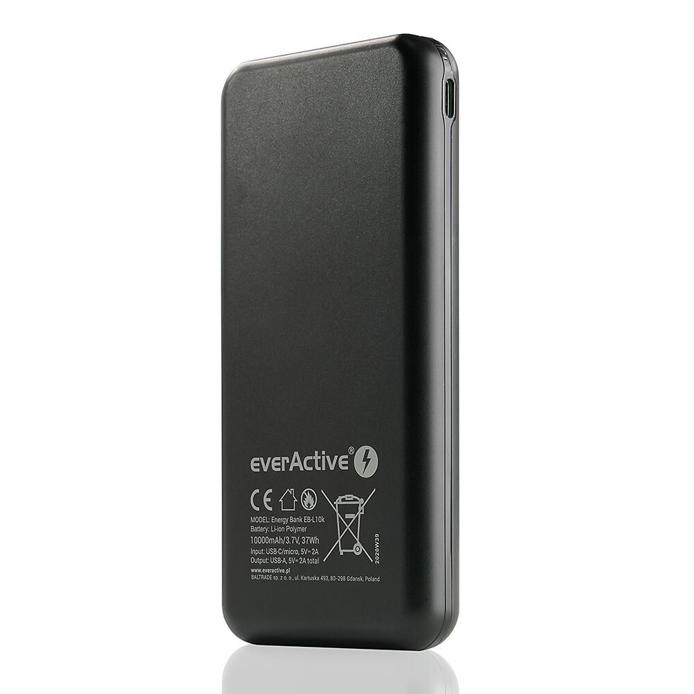 Powerbank everActive Energy Bank 10000mAh z wyświetlaczem (EB-L10k) Powerbank everActive Energy Bank 10000mAh z wyświetlaczem (EB-L10k)