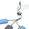 Miniatura zdjęcia: Kabel przewód USB zwijany Baseus Bright Mirror 3w1 Lightning / USB TYP-C / microUSB, 66W 1,2m - zielony (CAMLC-MJ06)
