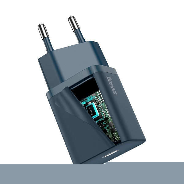 Zdjęcie produktu: Ładowarka sieciowa Baseus Super Si Quick Charger TYP-C 20W - niebieska (CCSUP-B03)