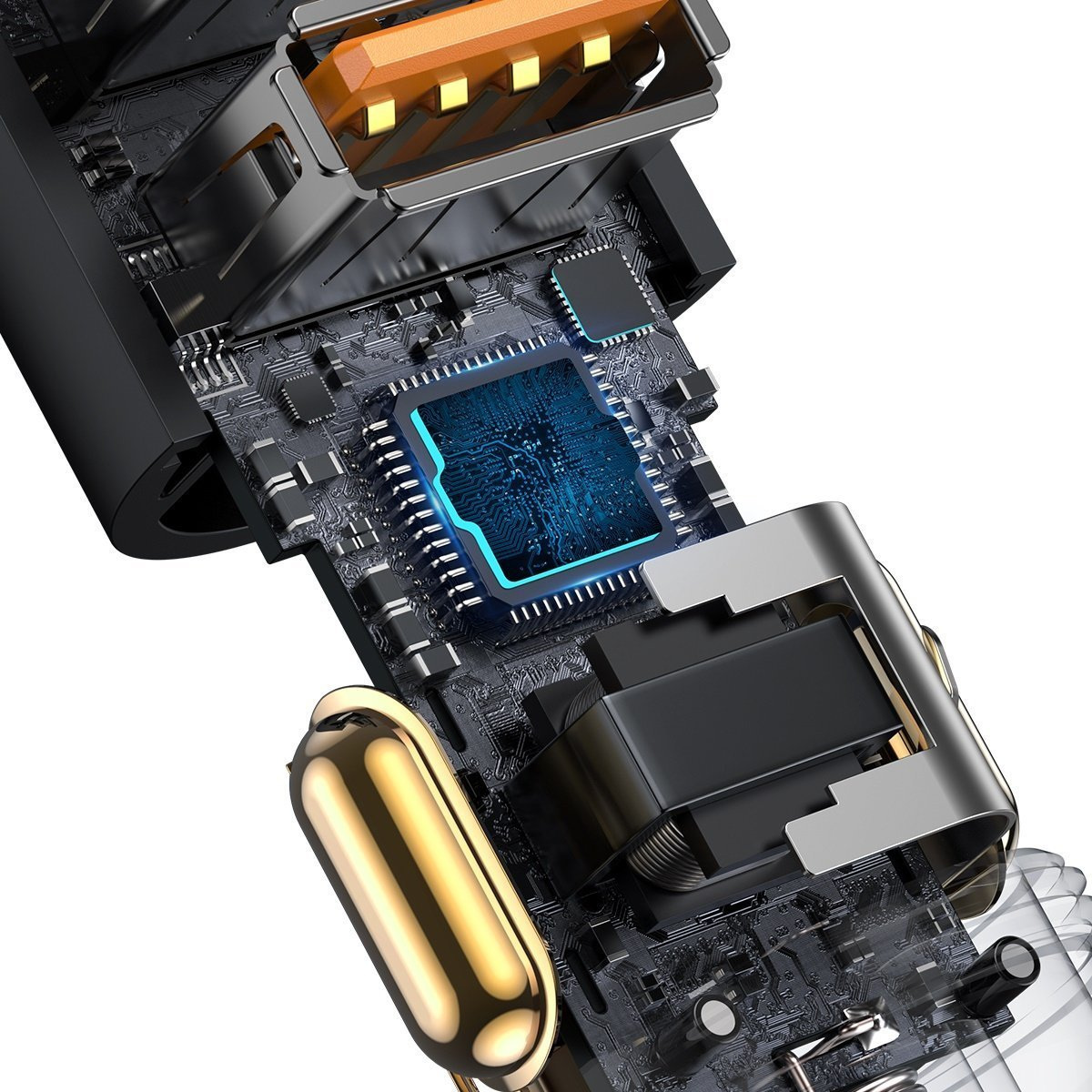 Ładowarka samochodowa Baseus Share Together Fast z gniazdem zapalniczki, 2x USB, 120W - szara (CCBT-D0G) Ładowarka samochodowa Baseus Share Together Fast z gniazdem zapalniczki, 2x USB, 120W - szara (CCBT-D0G)